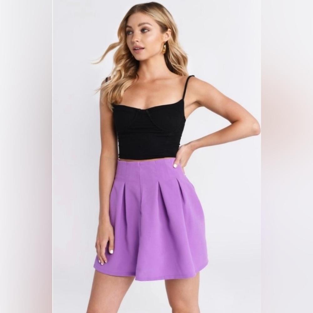 NWT Tobi Purple Orchid Circle Mini Skirt - Small